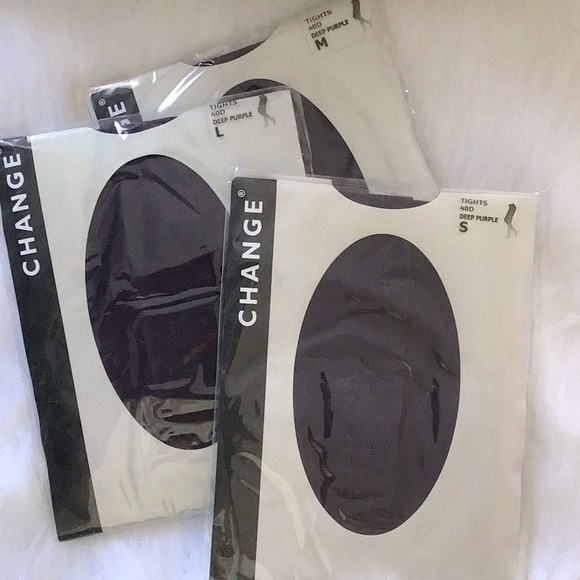 Deep Purple Tights by CHANGE - Picture 1 of 5